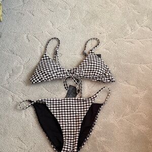 Black and White Gingham Bikini Set bikini